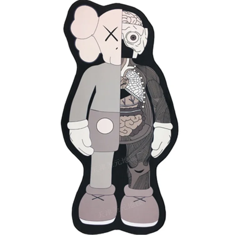 creative kawed semi anatomical character bedroom carpet bathroom floor mat personalized absorbent sesame street carpet free global shipping