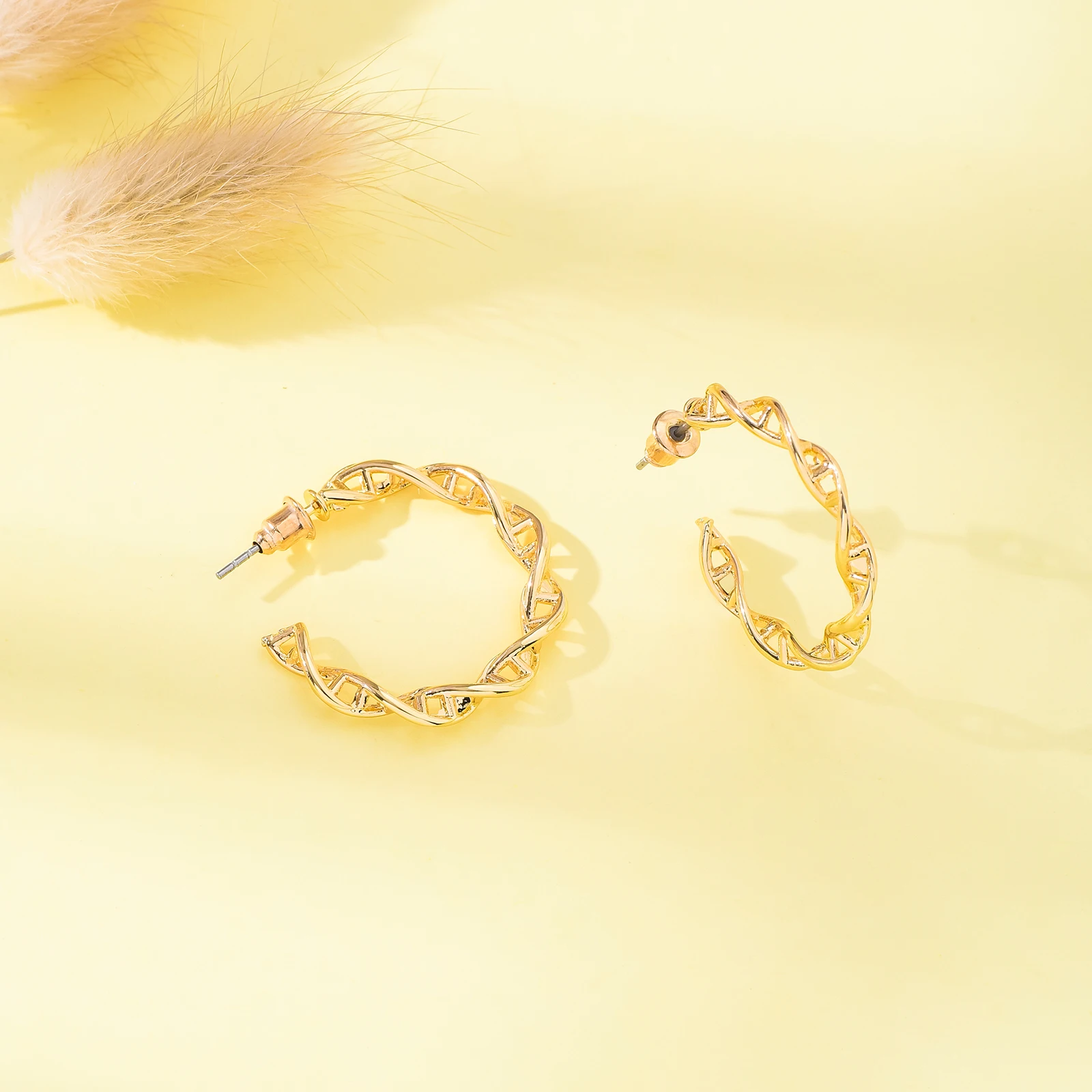 Medical Biology DNA Hoop Earrings Creative Women Girls Round Earring Trendy Jewelry Accessories Gifts