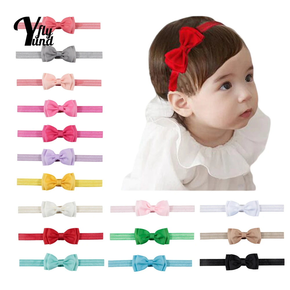 

Yundfly 1PCS Cute Newborn Double Layers Bow Headband Toddler Girls Ribbon Bowknot Headwear Babes Bow Hairband Photography Props