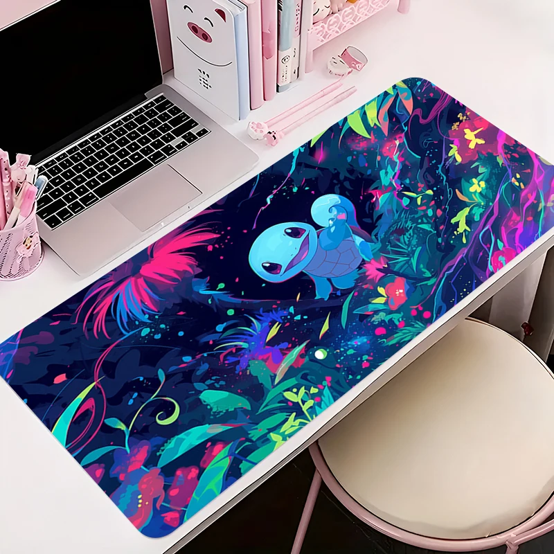 XXL Игровой Коврик Для Мыши 90x40 См Аниме С Принтом Покемонов Резиновый Настольный