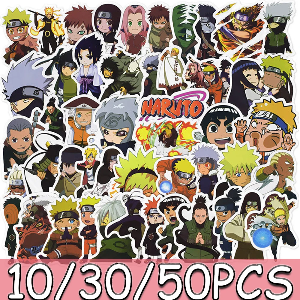 

10/30/50Pcs Naruto Stickers Graffiti Stickers Car Guitar Motorcycle Luggage Suitcase Diy Classic Toy Decal Sticker for Kid