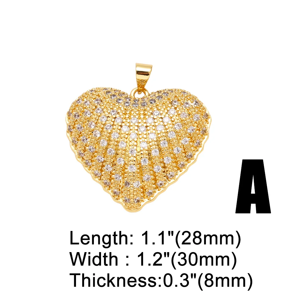 OCESRIO Модная белая подвеска в форме сердца с кристаллами для ожерелий медное