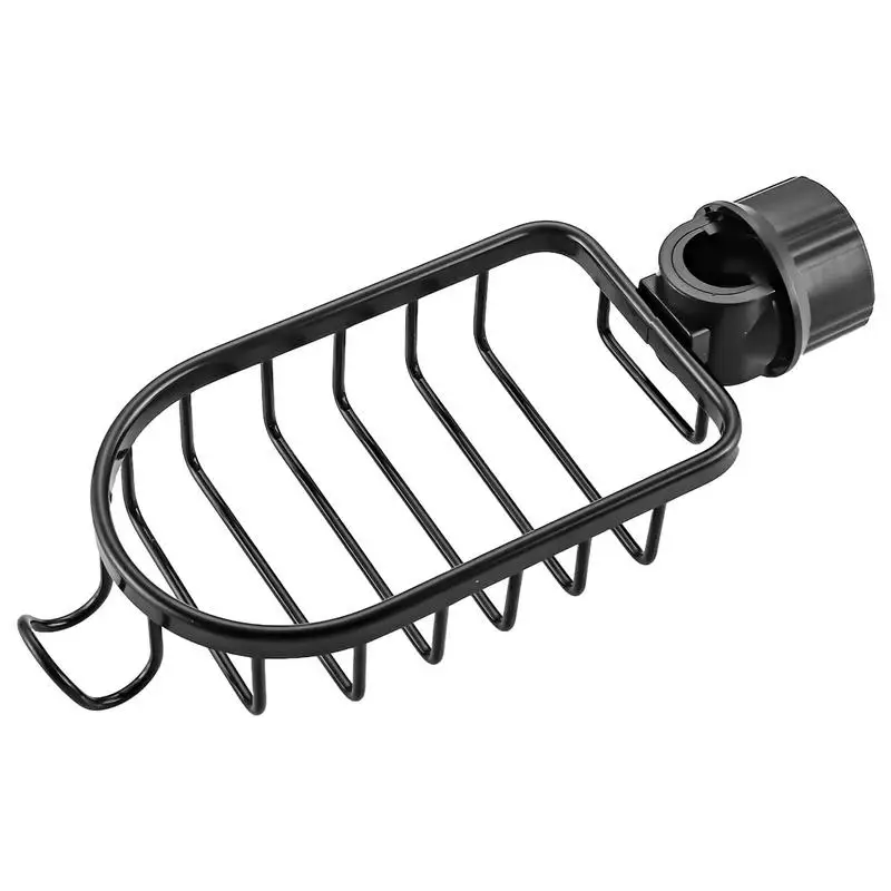 

Kitchen Sink Sponge Holder Sturdy Kitchen Faucet Caddy Sponge Holder No Drilling Sink Drain Rack Shelf For Restroom