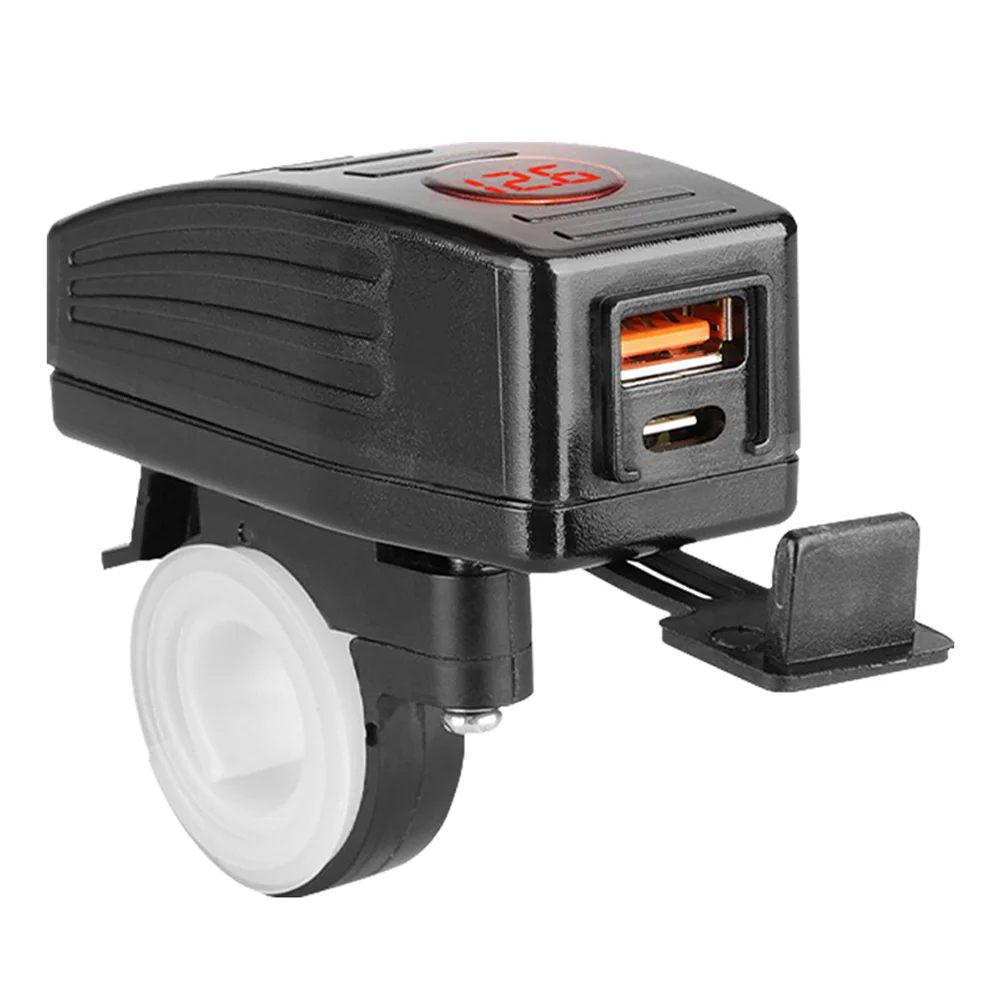 

USB Charger Power Independent Motorcycle Charger Waterproof Dual USB Fast Charge Power Supply Adapter