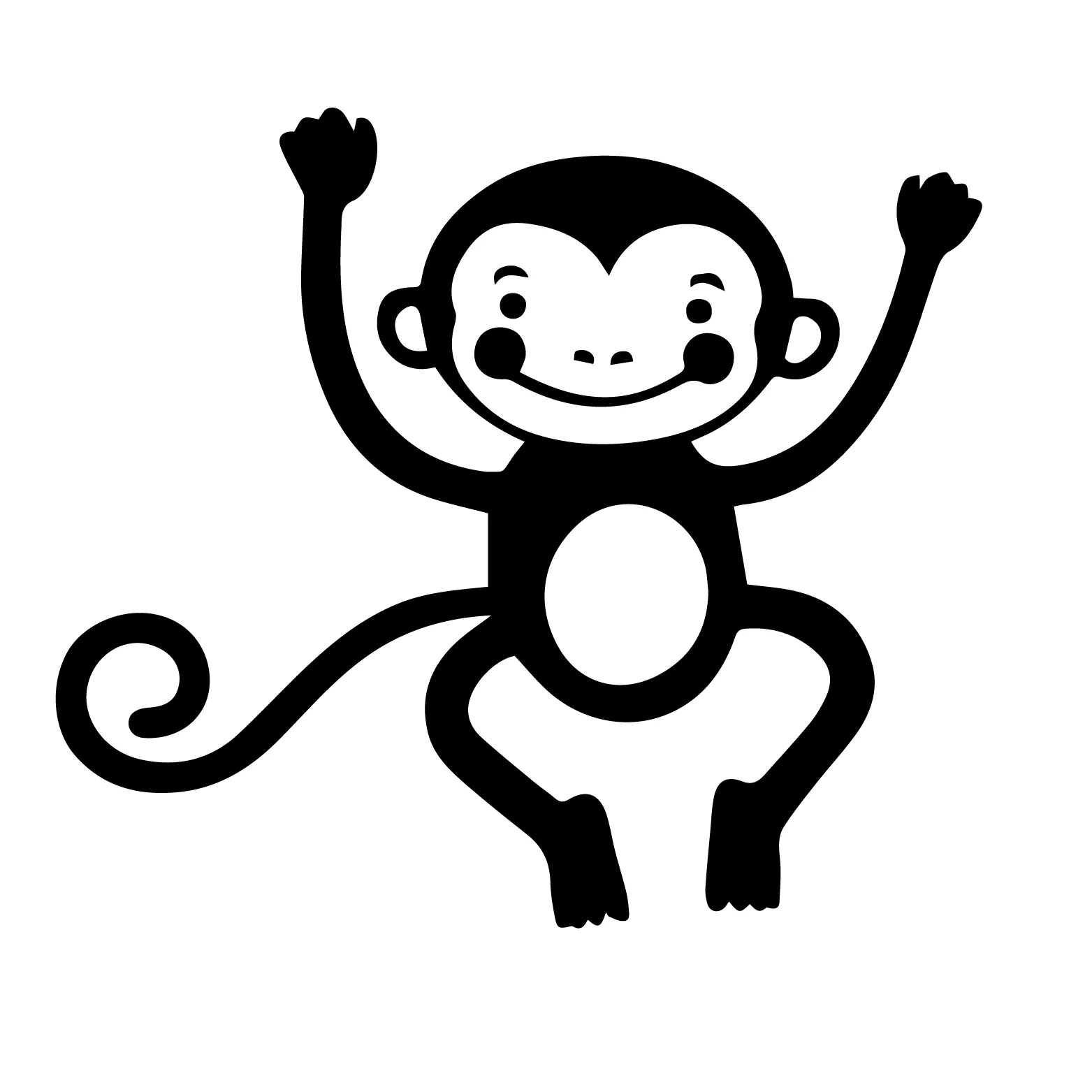 

Cute Monkey Puppy Sticker 17cm