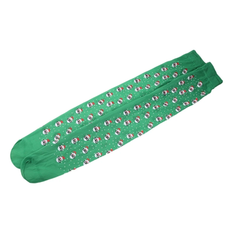 Женские рождественские чулки до бедра длинные шелковистые носки выше колена с