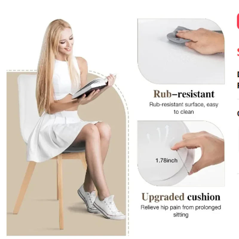 Набор обеденных стульев из 4 современных среднего века уличные стулья для