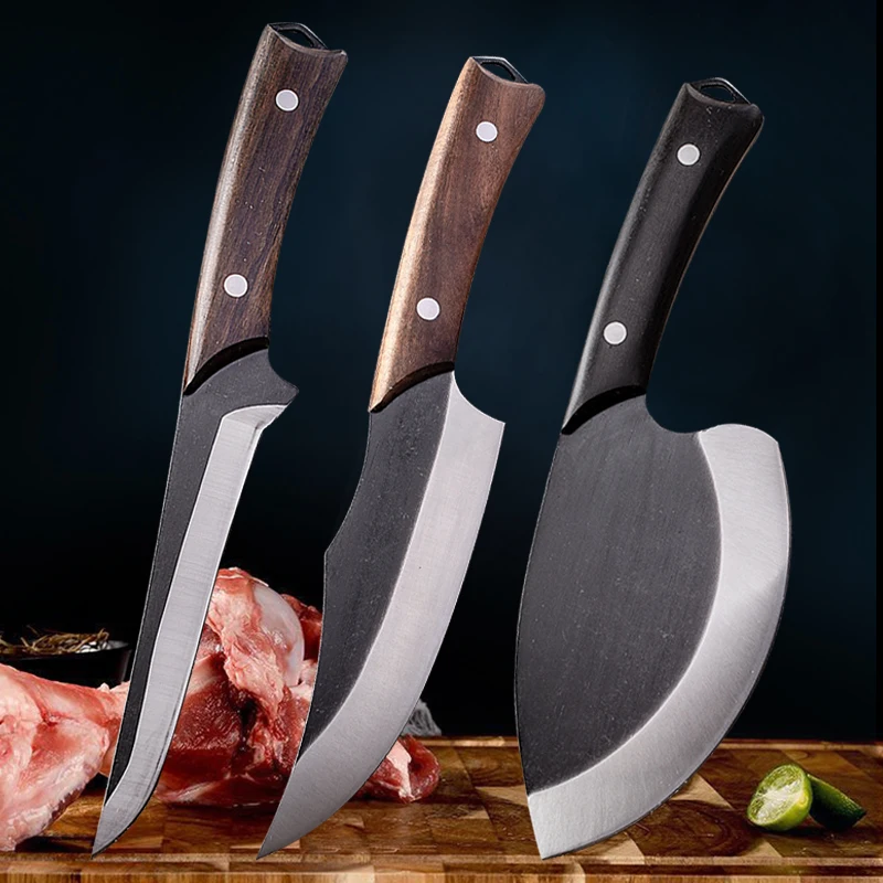 

Forged Boning Butcher Knife Professional Meat Cleaver Chef Slicing Meat Cleaver for Household Fishing Outdoor Hunting Tools