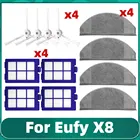Сменные детали для пылесоса Anker Eufy RoboVac X8 Series робот-гибрид, боковая щетка, насадка на швабру, тряпка, Hepa-фильтр, аксессуары