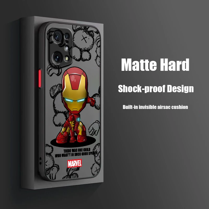 Мстители Hero для OPPO Reno 8T 8 7 6 5 Z F SE Pro Plus Lite TPU противоударный матовый полупрозрачный