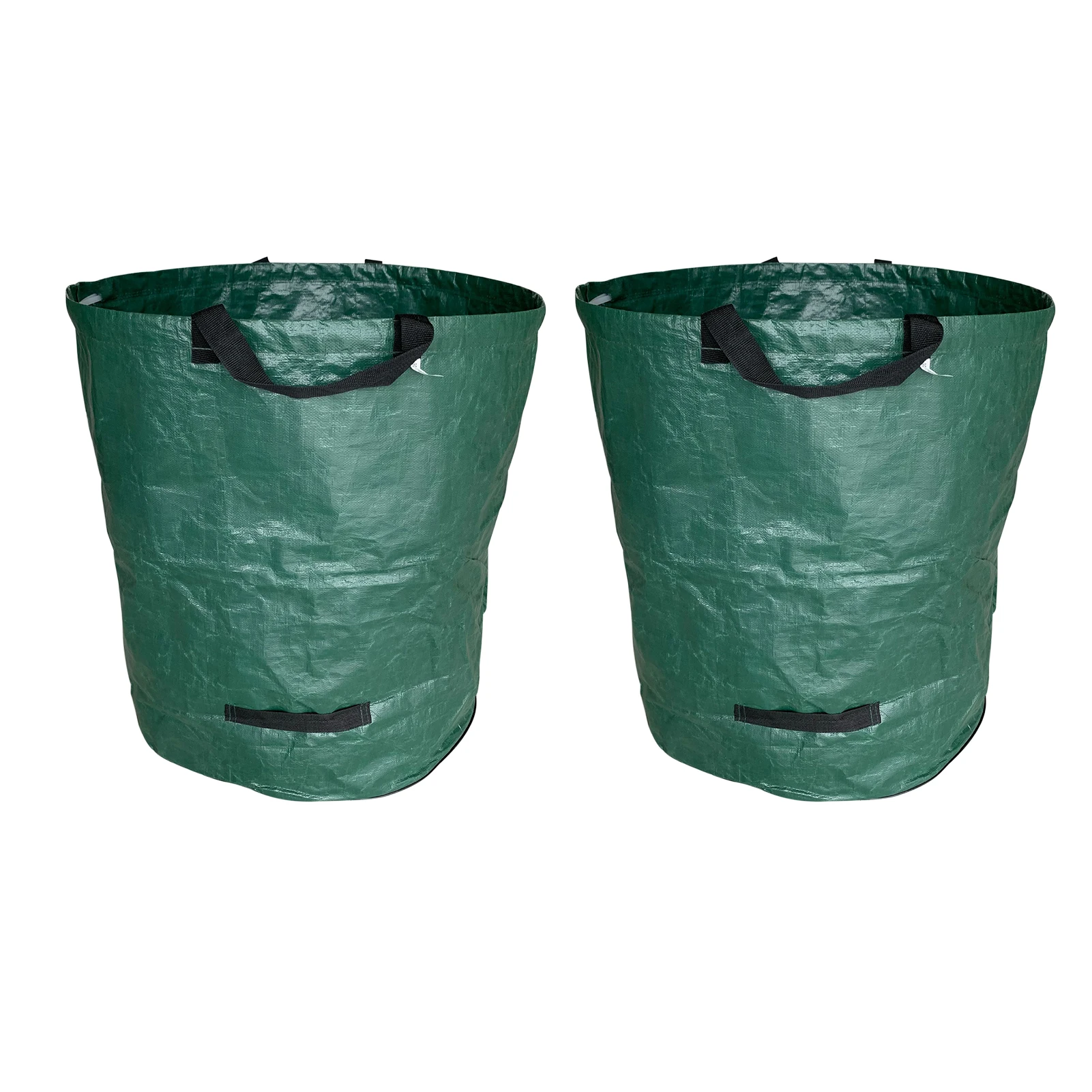 

2pcs Container Rubbish Leave Refuse Sack Collecting Woven Cloth Cleaning Garden Waste Bag Heavy Duty Trash With Handle Lawn