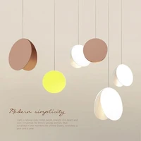 nordic macaron colors matte iron 20cm30cm round plates with e27 led 150cm cord droplight pendant lights for living room bedroom