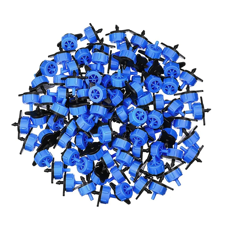 

New-80Pcs Pressure Compensating Drip Emitters Adjustable Irrigation Drippers 2 GPH Drip Irrigation Mini Connectors For Lawn