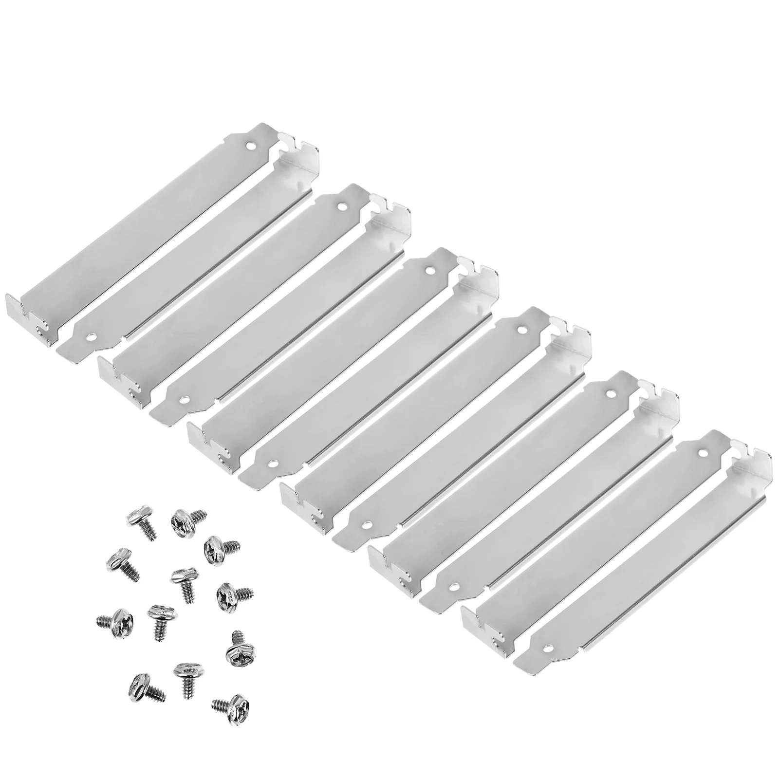 

12 Pcs Pci Slot Cover Computer Chassis Block Accessory Gpu Stand Blanking Plate Case Screws Bits Bracket