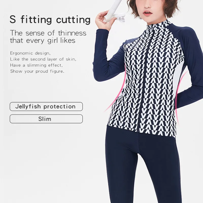 Vector Women Rashguard Swimwear Long Sleeve With Chest Pad Surfing Sunscreen Swimsuit Quick-drying Shirts Upf50+ Beach Wear