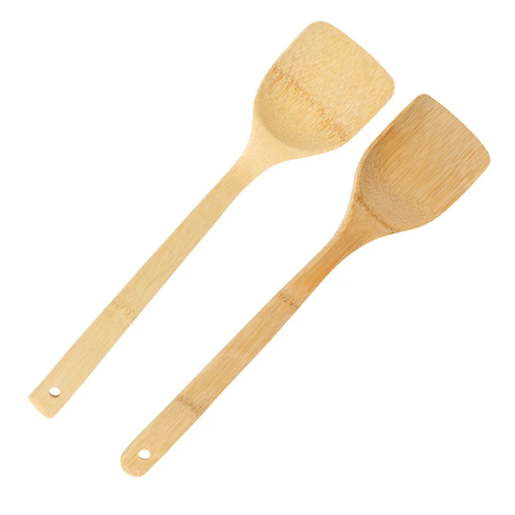 

2pcs Wooden Cooking Spatula Multi Functional Cooking Utensils Spoon 35CM for Home