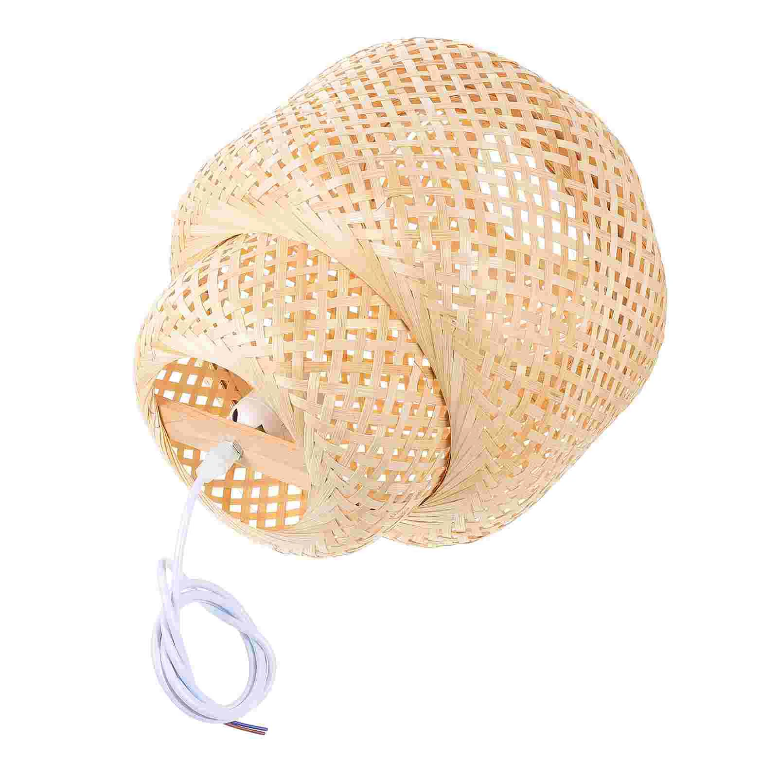 

Rustic Decor Birdcage Decor Bamboo Chandelier Creative Pendant Lamp Woven Light Tearoom Ceiling Handmade Hanging Unique