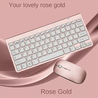 ultra thin mini keyboard and mouse set keyboard and mouse kit luxury gold color desktop notebook pack gaming mouse and keyboard