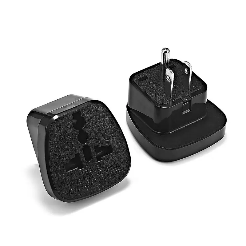 Переходник с американской вилки KR AU EU на US, дорожный адаптер, Корейский Европейский на американский адаптер питания, 3-контактный Тип B конвертер, переходник с розеткой
