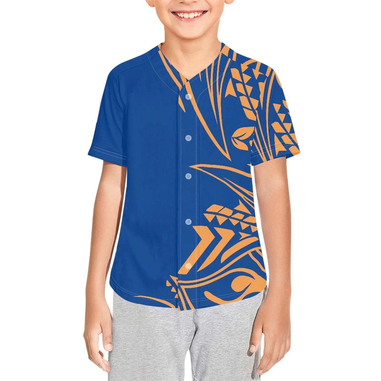 

Полинезийская племенная понпей тотем, Детская футболка с принтом татуировок, бейсбольная Футболка, футболки для бейсбола на заказ, легкие мягкие футболки из полиэстера