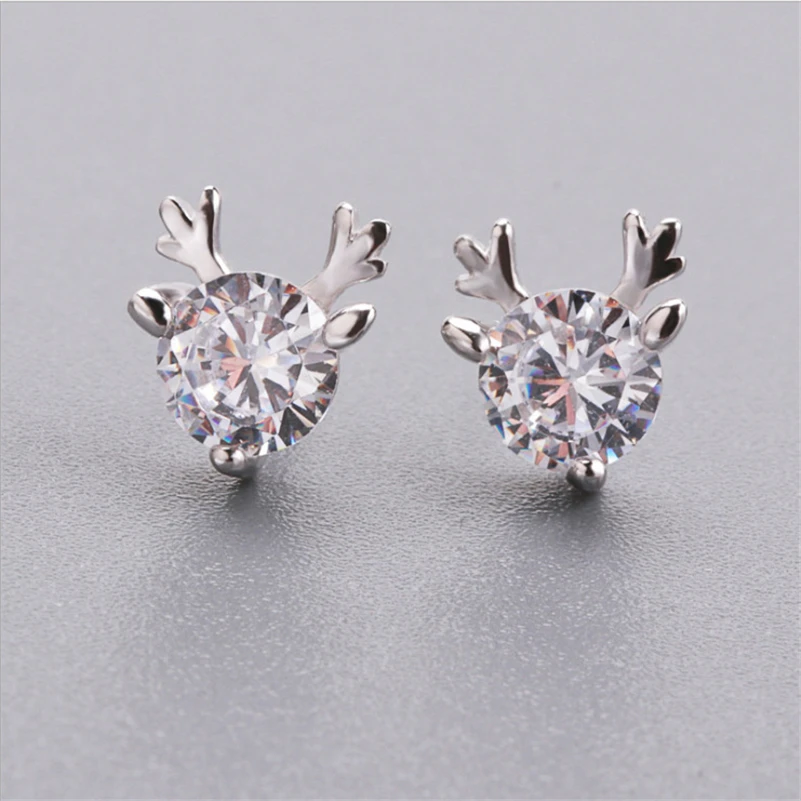 

Bohemia S925 Sterling Silver Stud Diamond Earring Women Fine Aros Mujer Oreja Silver 925 Jewelry Orecchini Bizuteria Earrings