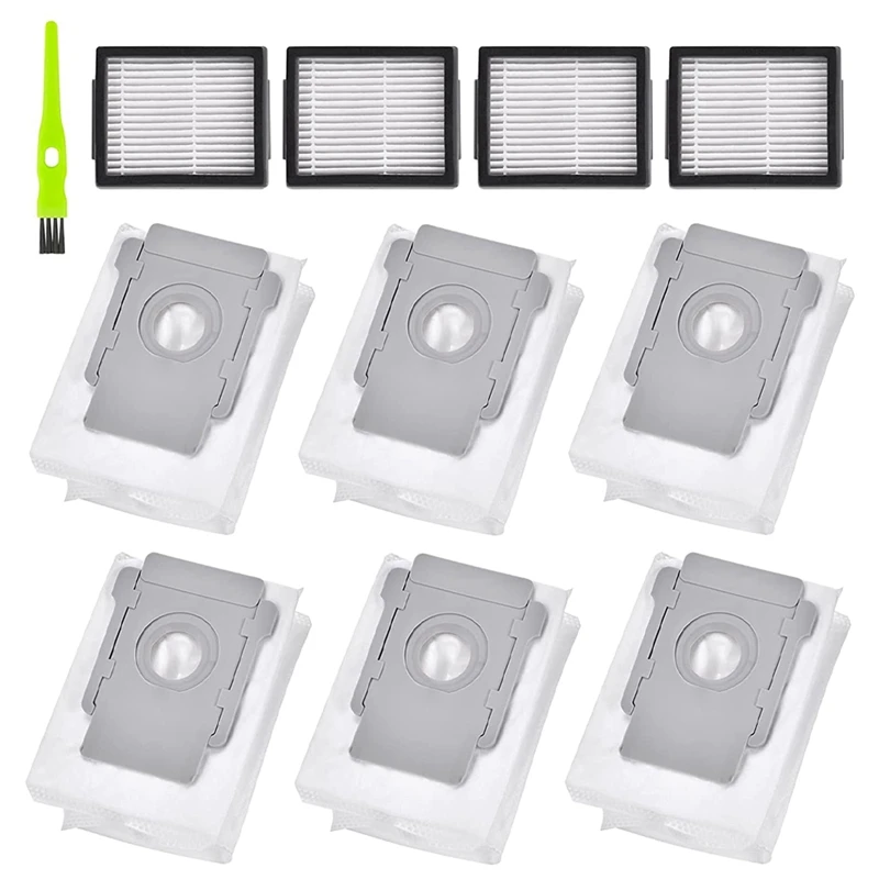 

6 мешков для пылесоса + 4 фильтра НЕРА, для совместимости с Irobot Roomba I7 + J7 J7 + I3 I3 + I4 I4 + I6 I6 + S9