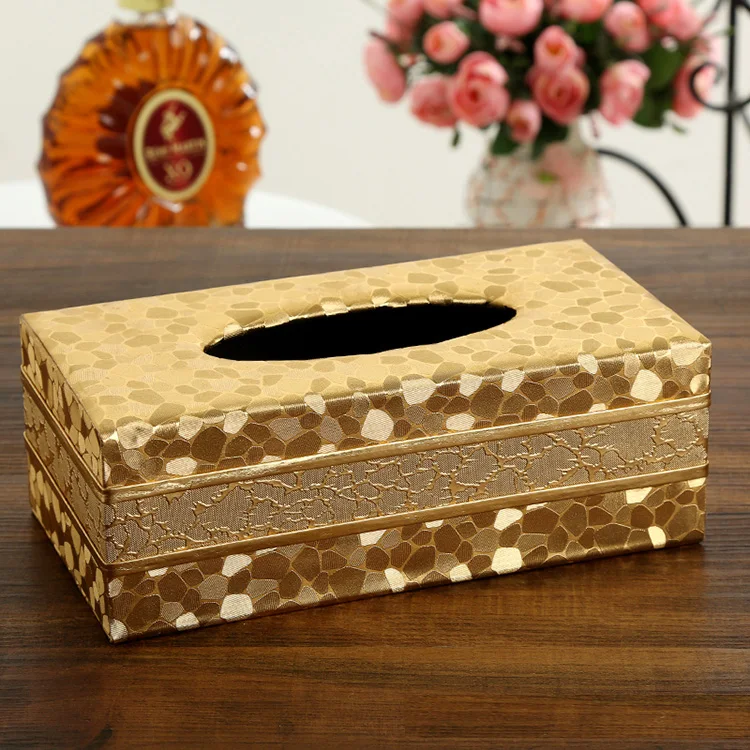 Прямоугольная съемная коробка для бумажных салфеток из искусственной кожи