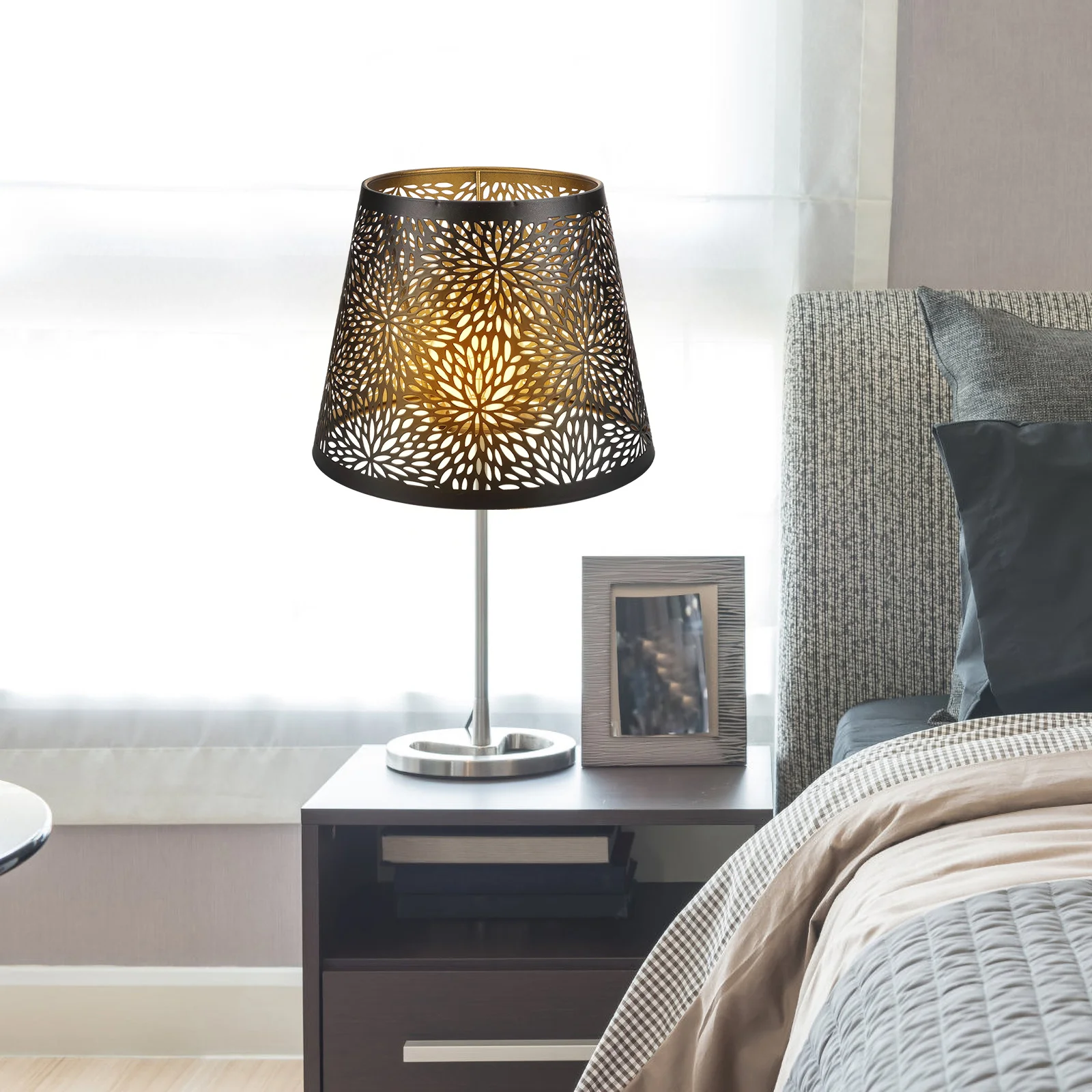 

Widely-used Metal Lampshade Ceiling Light Shade Metal Table Lamp Shade Hollow Mesh Design Lampshade