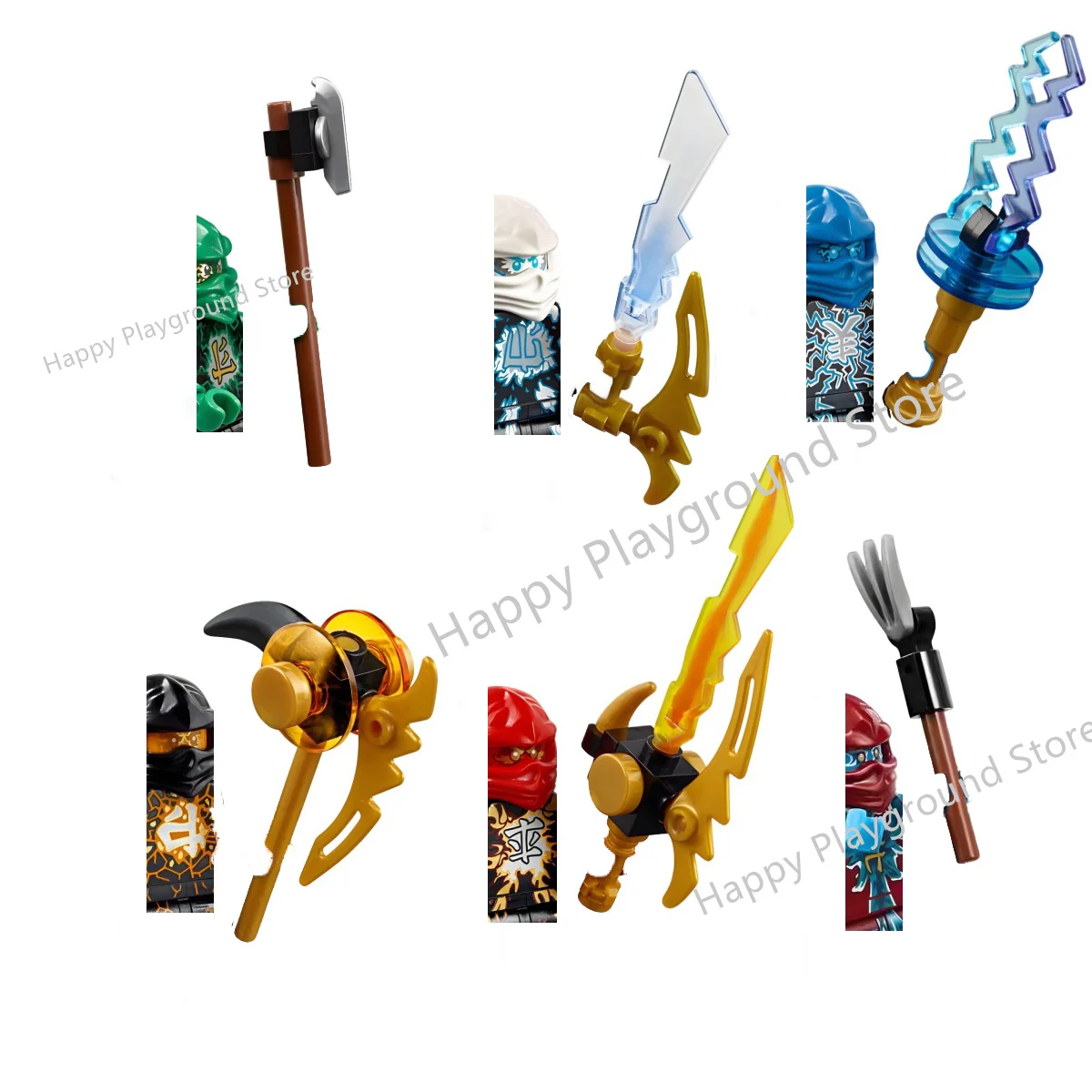 Сборные строительные блоки Zane Nya Lloyd Garmadon Arin