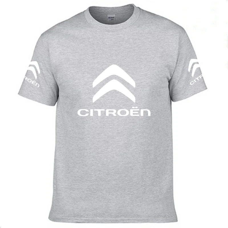 Футболка мужская с принтом логотипа Citroen хлопок Повседневная модная рубашка