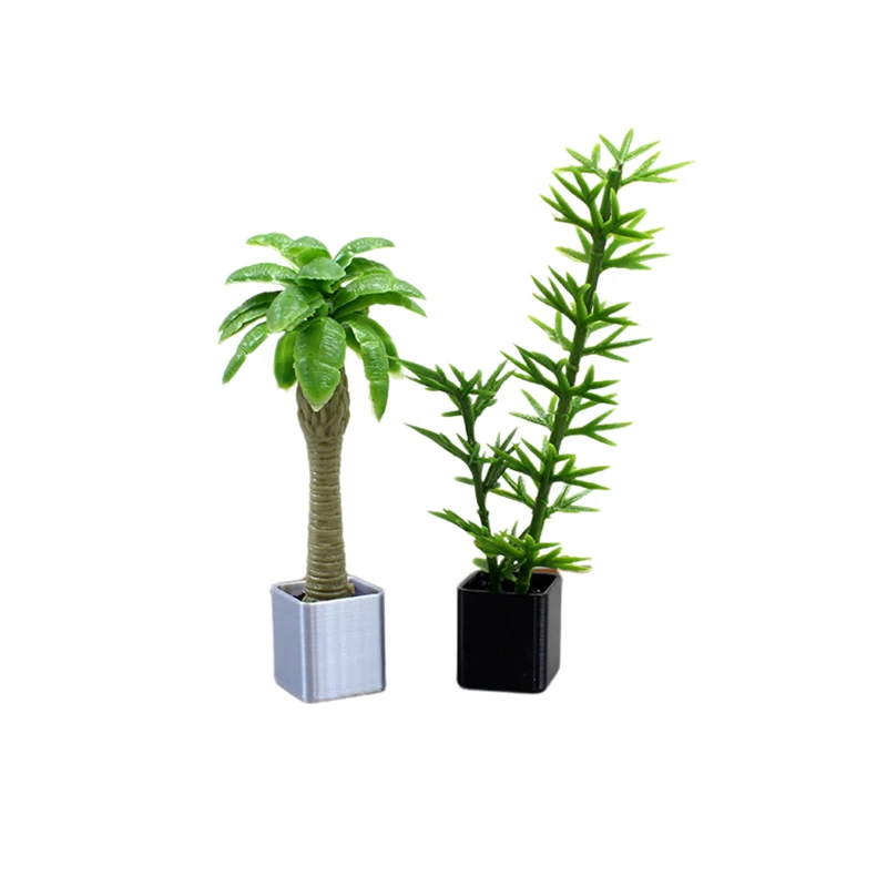 1:12 миниатюрный кукольный домик бамбуковое кокосовое дерево в горшке Модель