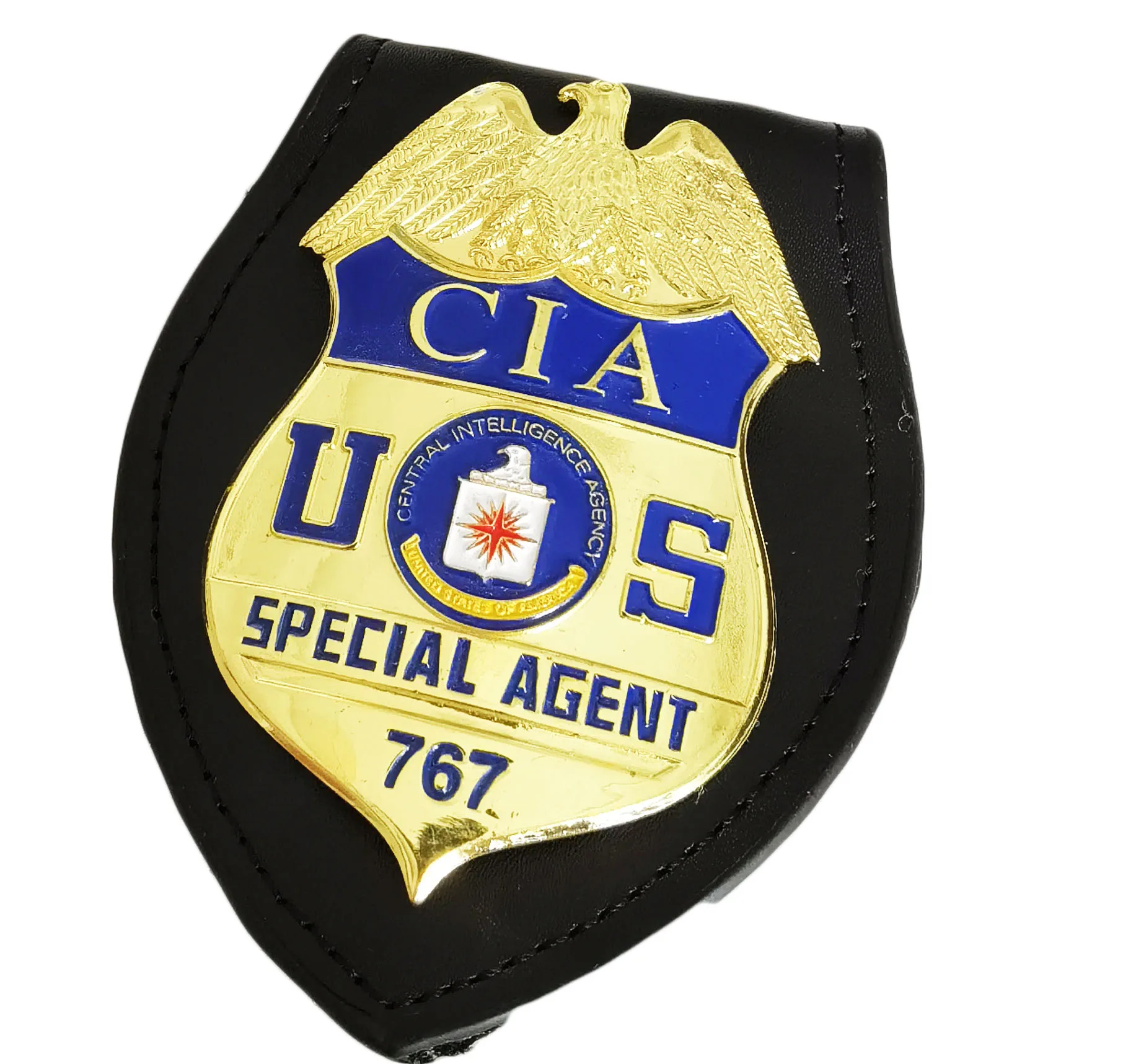 

American Central Intelligence Agency CIA NO.767 Badge and leather pad
