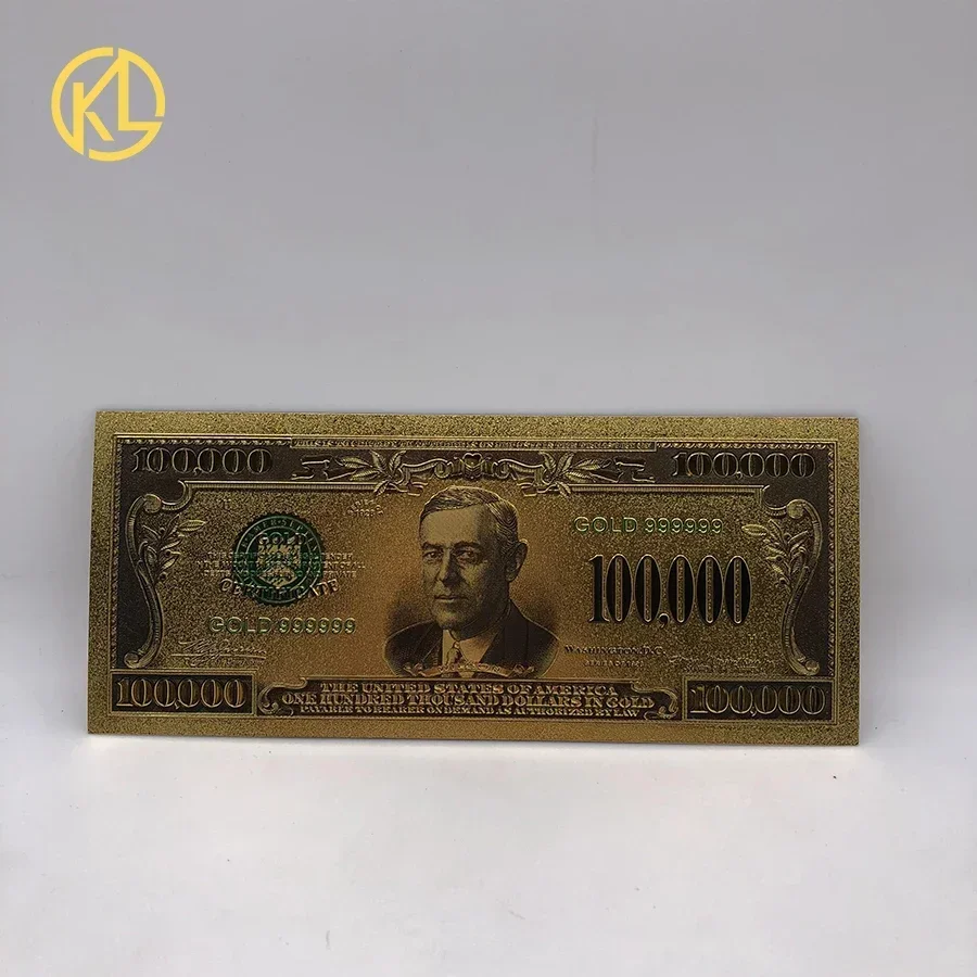 

1 2 5 10 20 50 100 500 1000 5000 10000 Million Billion US Dollar Gold Bill Banknotes Decoration Antique Plated Gold USA Souvenir