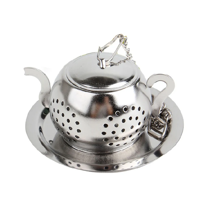 Cute Mini Tea Infuser Stainless Steel Tea Strainer Filter Reusable Teapot Shape Tea Ball Loose Leaf Tea Bag Teapot Accessories images - 6