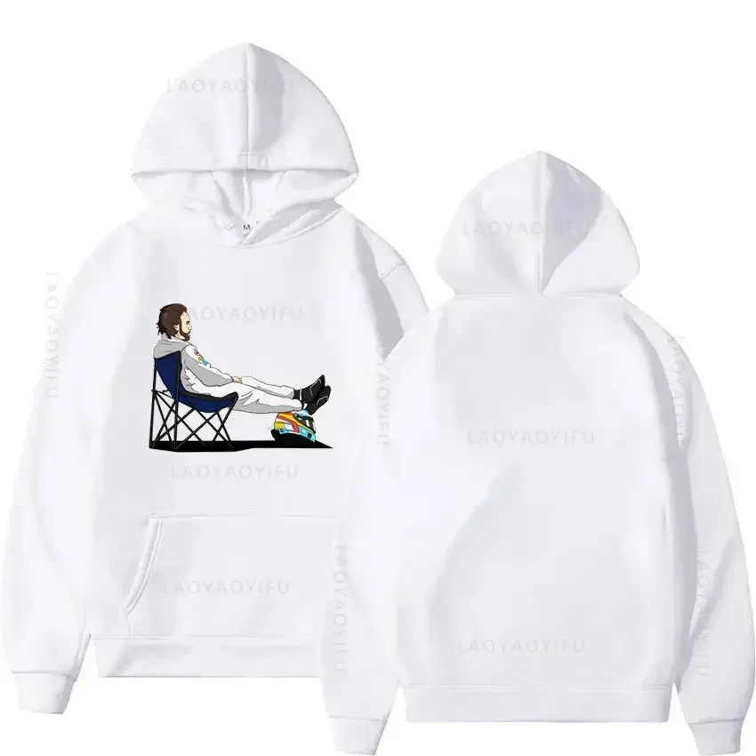 Толстовка с капюшоном вырезом для шезлонга Формулы 1 фернандо алонсо толстовка