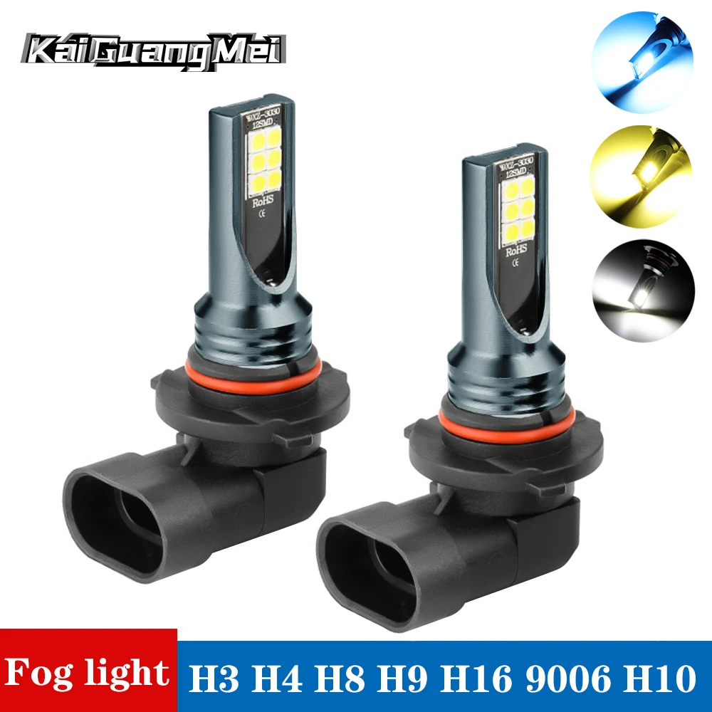 Светодиодные противотуманные фары h11 2 шт. светодиодные лампы h16 3030 12 SMD H3