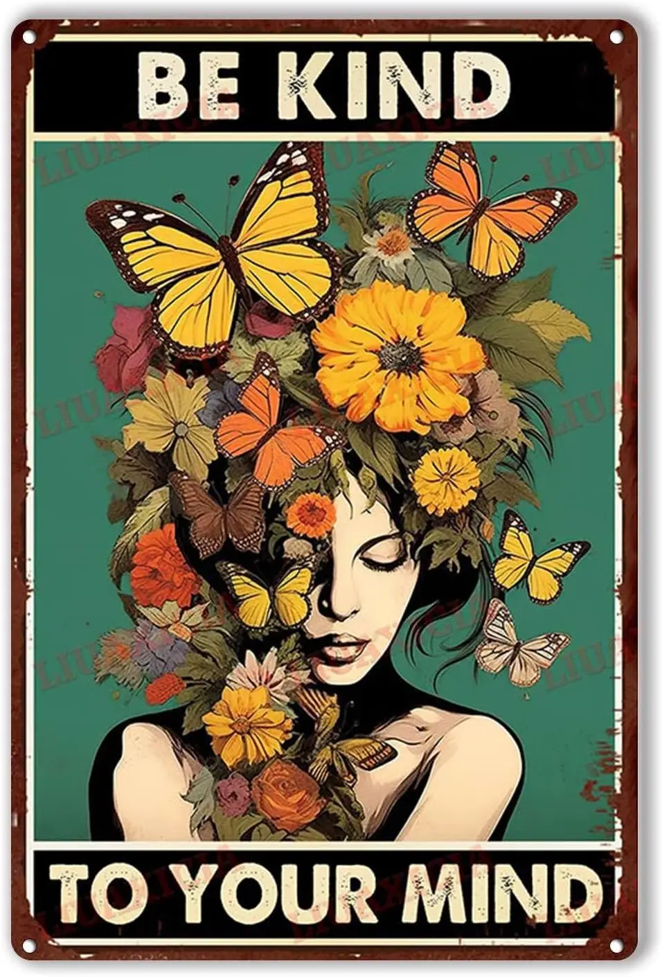 Декоративное искусство жестяные знаки будьте добры в вашем уме настолько как