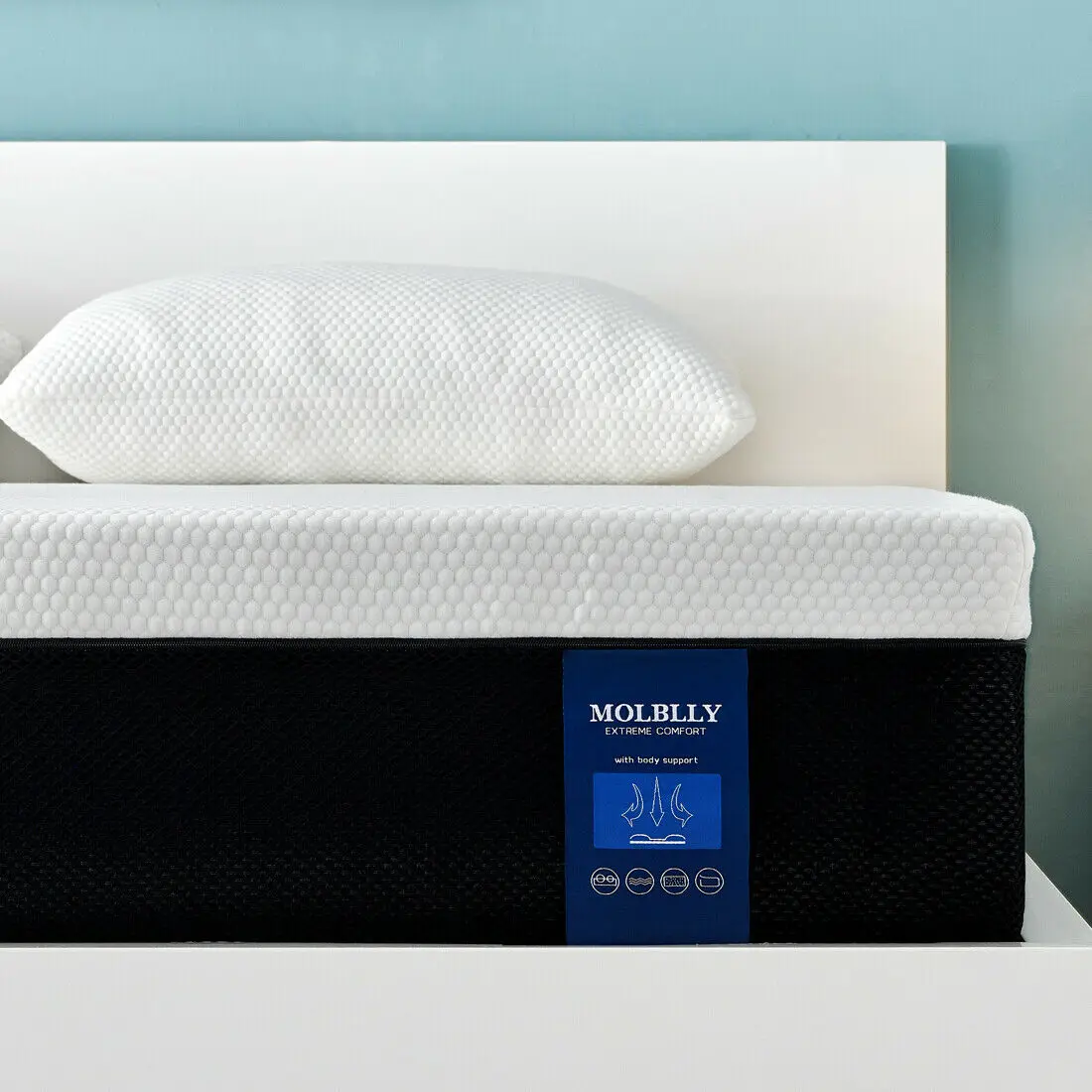 

Molblly Cool Breathable Gel Memory Foam Mattress Bedroom Sleeping 14 Inch