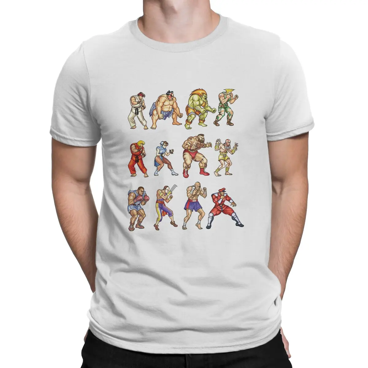 

Street Fighter Warrior T Shirt Fashion Men Tees Summer Clothing Harajuku Crewneck TShirt