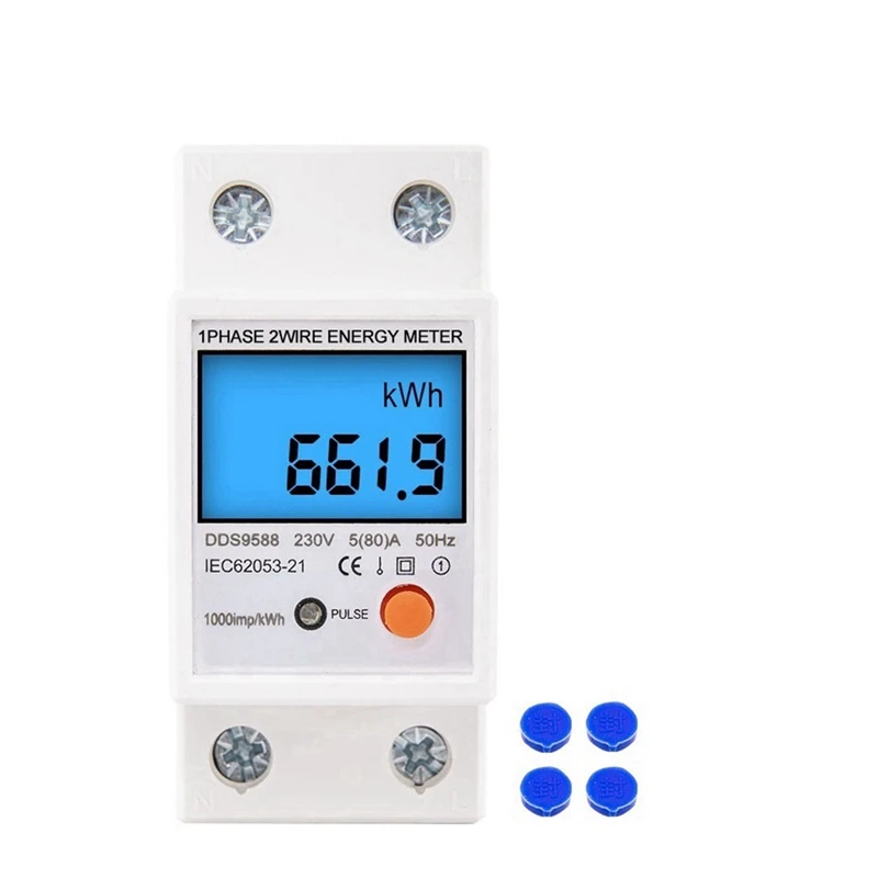 

1 Pcs Kwh Voltage Current Power Consumption Counter Wattmeter Phase Reset Zero Energy Meter