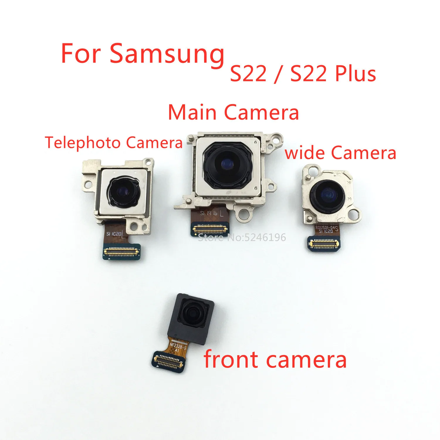 

1pcs Back big Main Rear Camera front camera Module Flex Cable For Samsung Galaxy S22 S22 Plus S22+ 5G Original Replace Part