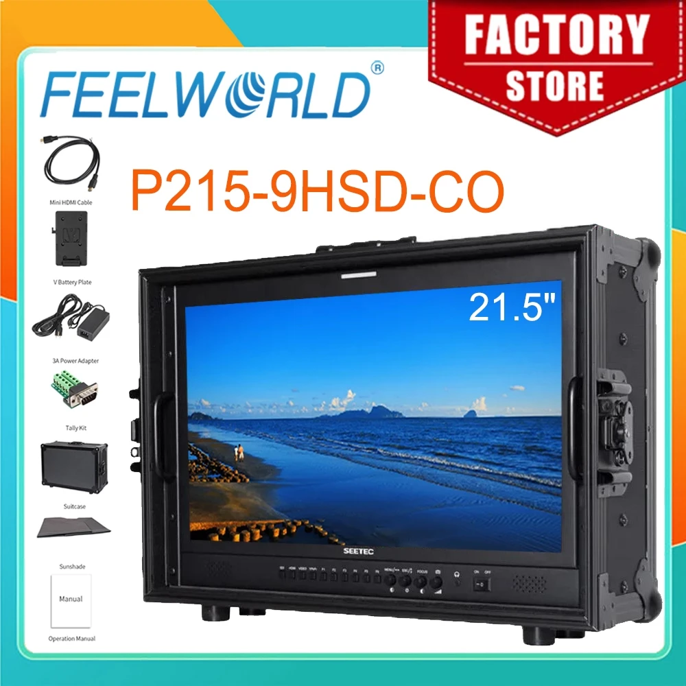 SEETEC 21,5 дюйма P215-9HSD-CO IPS Full HD 1920x1080, режиссерский монитор переносного вещания с 3G-SDI HDMI AV YPbPr