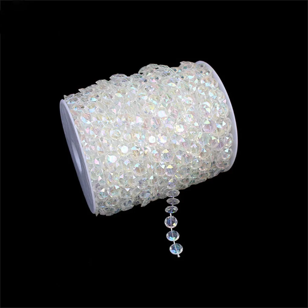 

2 Rolls Beads Pendant Chain Necklace Crossed Bracelet Crystal Cords Wedding Celebration Supplies Jewelry Stage