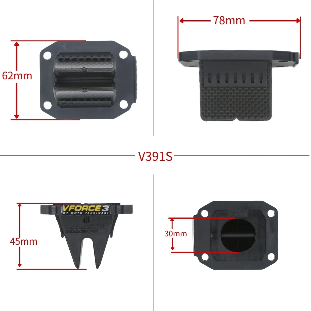 Система клапанов V-Force 3 (V381S) для мотоциклов Honda CR80, CR85, CR80RB, CR85RB, EBE, EBS, D50B0, LS, DASH Expert 2003-2007 (art.: 3920d4cfd899e) - 3920d4cfd899e