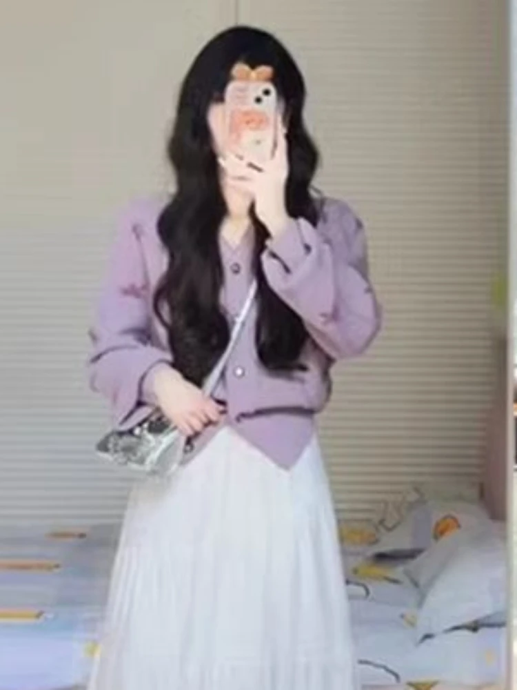 Корейский модный кардиган с пятиконечной звездой жаккардовые однобортные