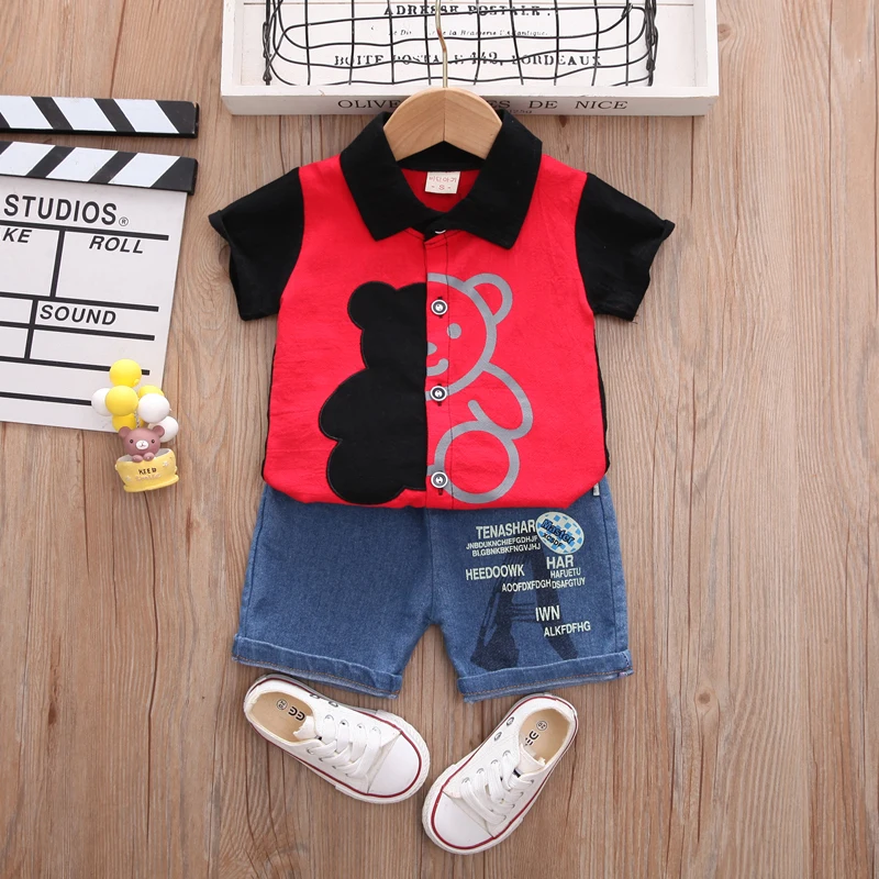 

Детский хлопковый костюм с шортами, на возраст 1-4 года