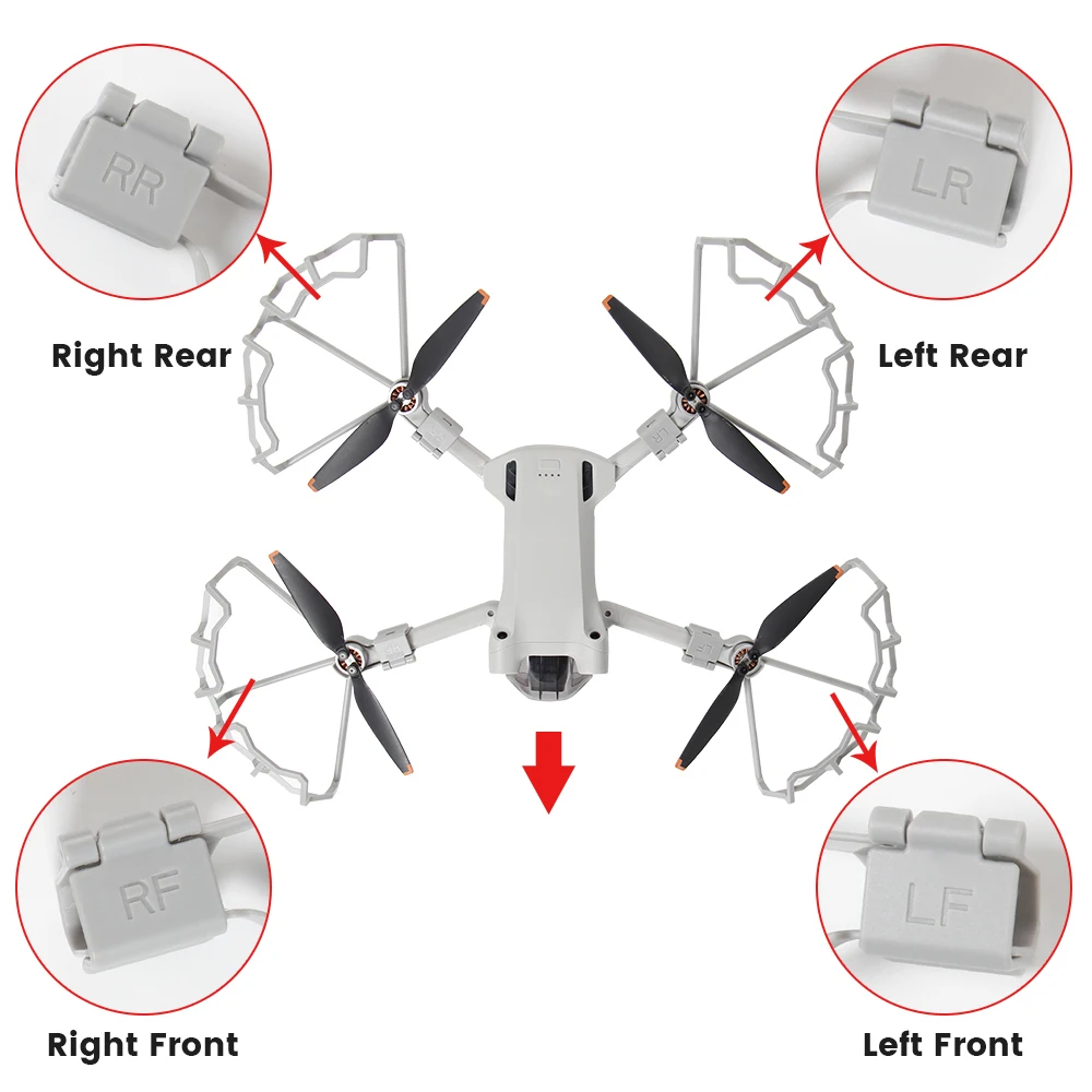 Propeller Guard Set For DJI Mini 3 Pro Heightening Landing Gear Propeller Blade Protector Hand Guard Drone Accessories enlarge