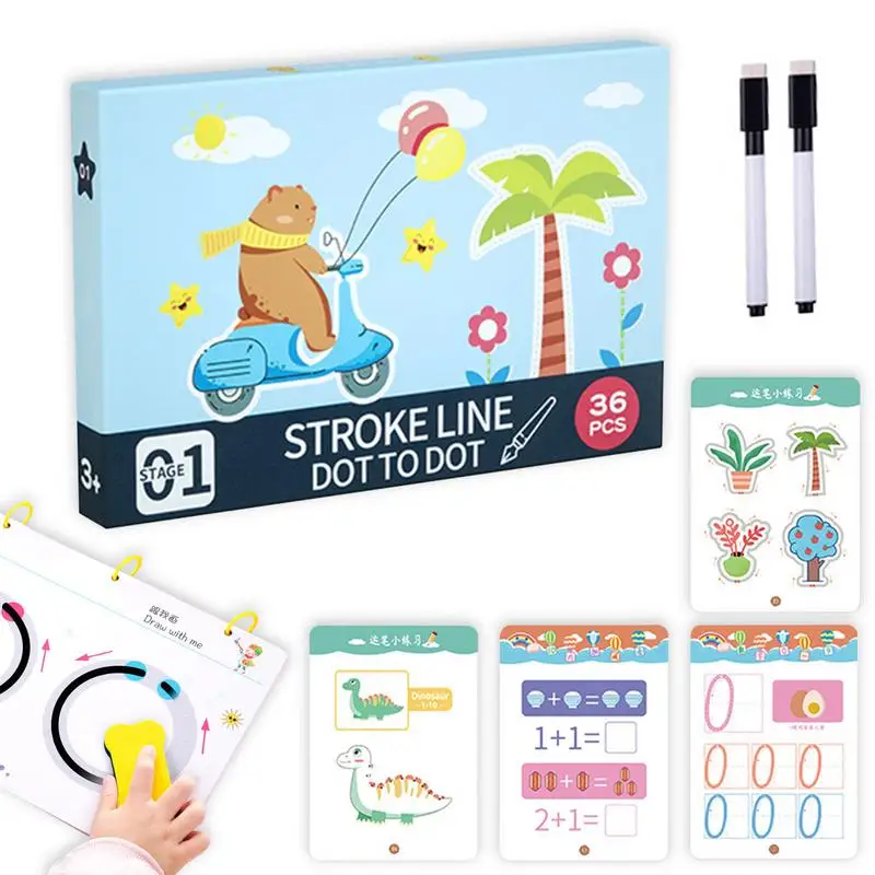 

Handwriting Practice Book For Kids Pen Control Tracing Workbook For Kids Montessori Early Education Toys Learn To Trace Alphabet