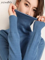 yszwdblx womens pullovers turtleneck solid slim fit korean bottoming shirts autumn winter casual jumper knit wear purple sweater