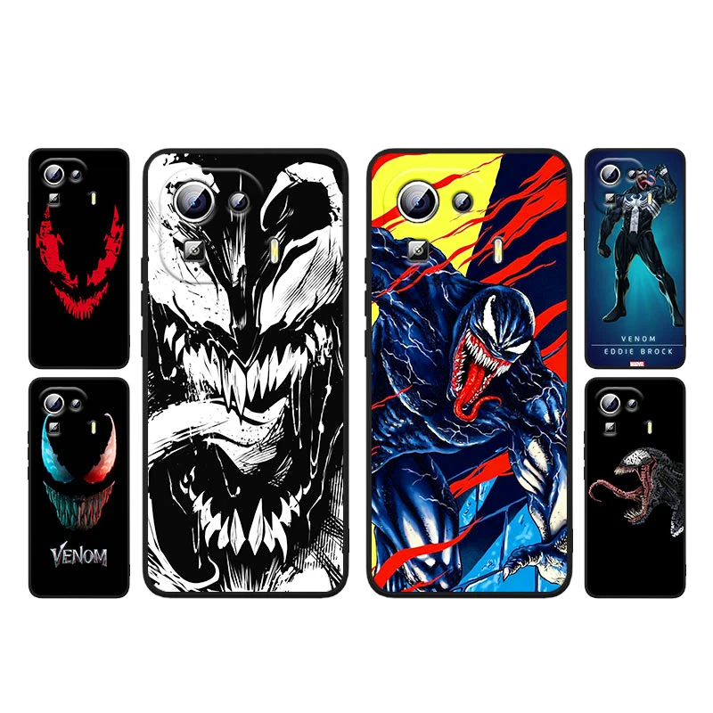 

Marvel Venom Dark Hero Phone Case Xiaomi Mi 12 12X 11T 11 11i 10i 10T 10S Note 10 9 Lite Ultra 5G Silicone TPU Cover